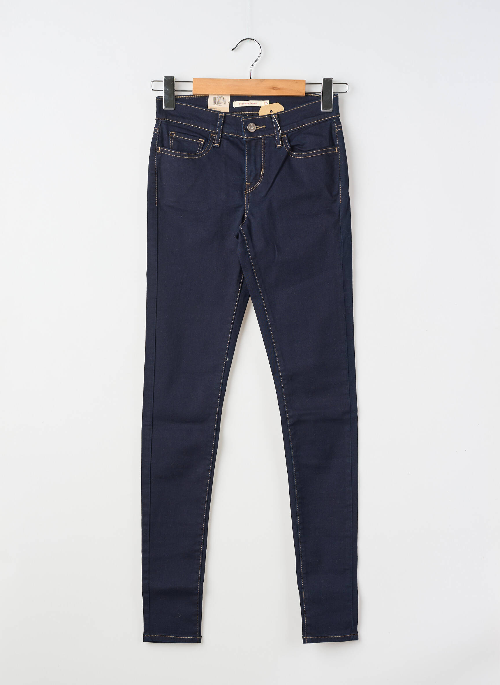 Jeans coupe slim tissage brut taille normale bleu LEVI'S femme