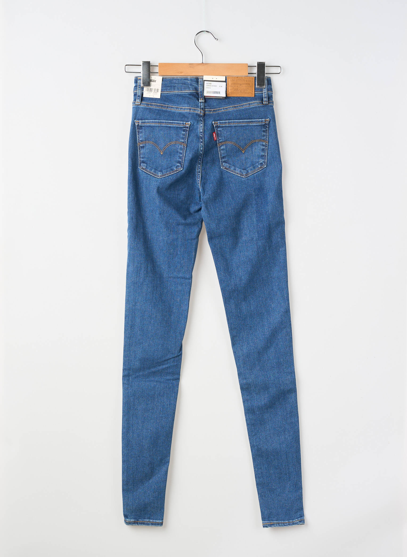 Jeans skinny tissage brut taille normale bleu LEVI'S femme