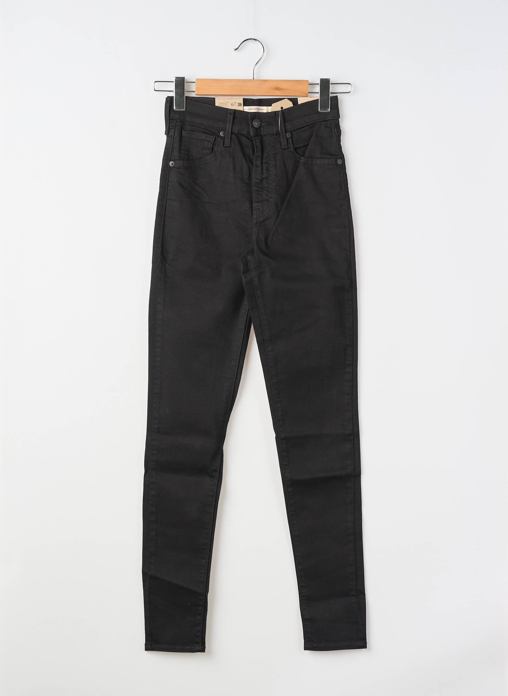 Jeans skinny tissage brut taille normale noir LEVI'S femme