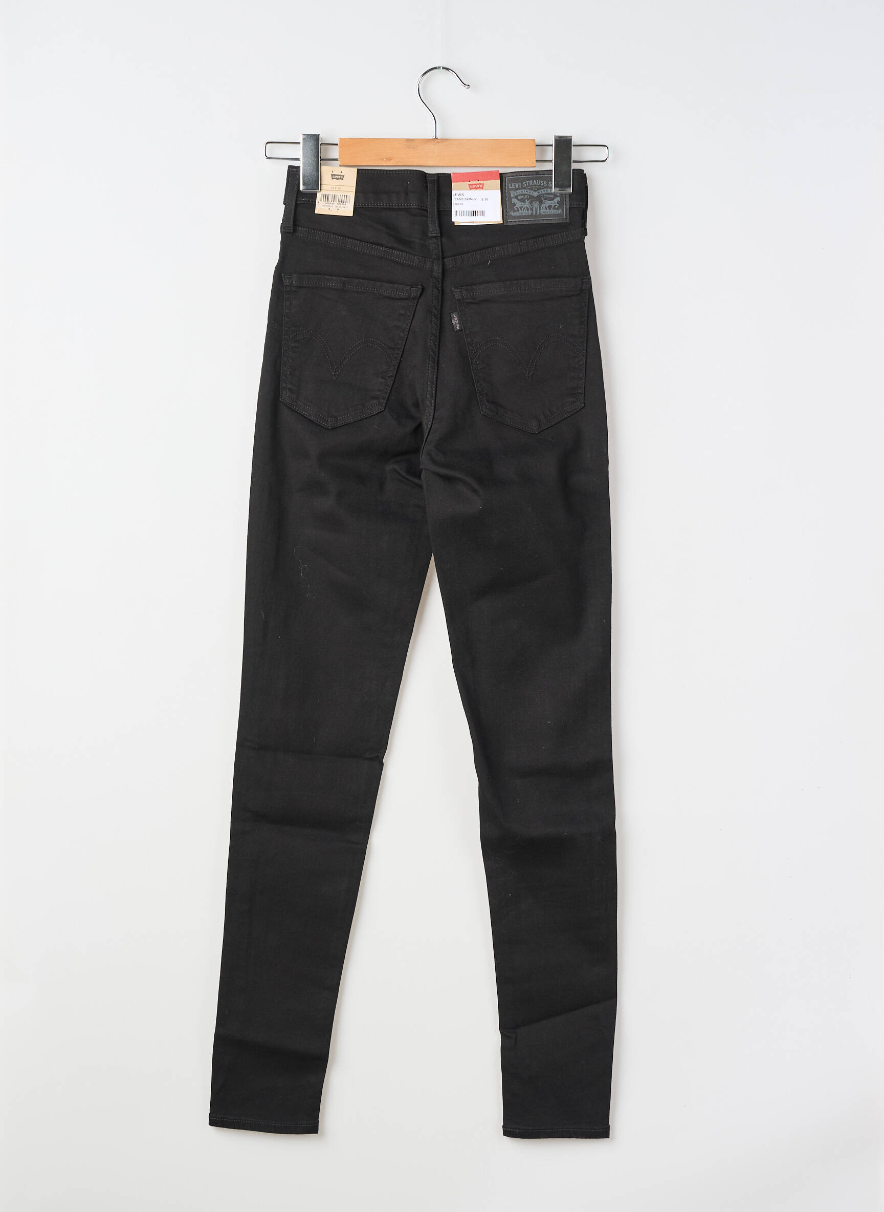 Jeans skinny tissage brut taille normale noir LEVI'S femme