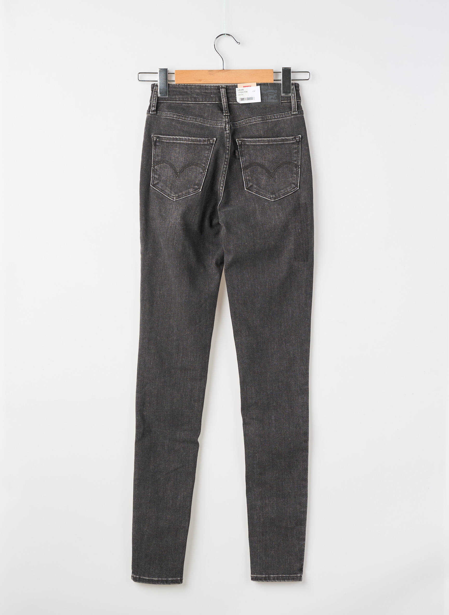 Jeans skinny tissage brut taille normale gris LEVI'S femme
