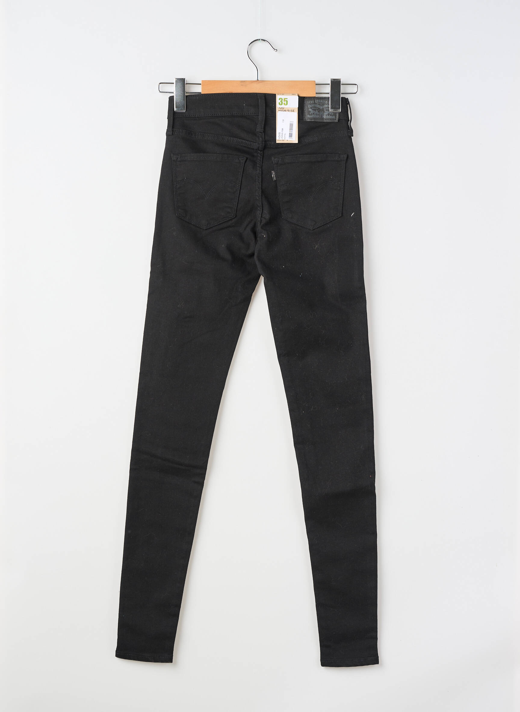 Jeans skinny tissage brut taille normale noir LEVI'S femme
