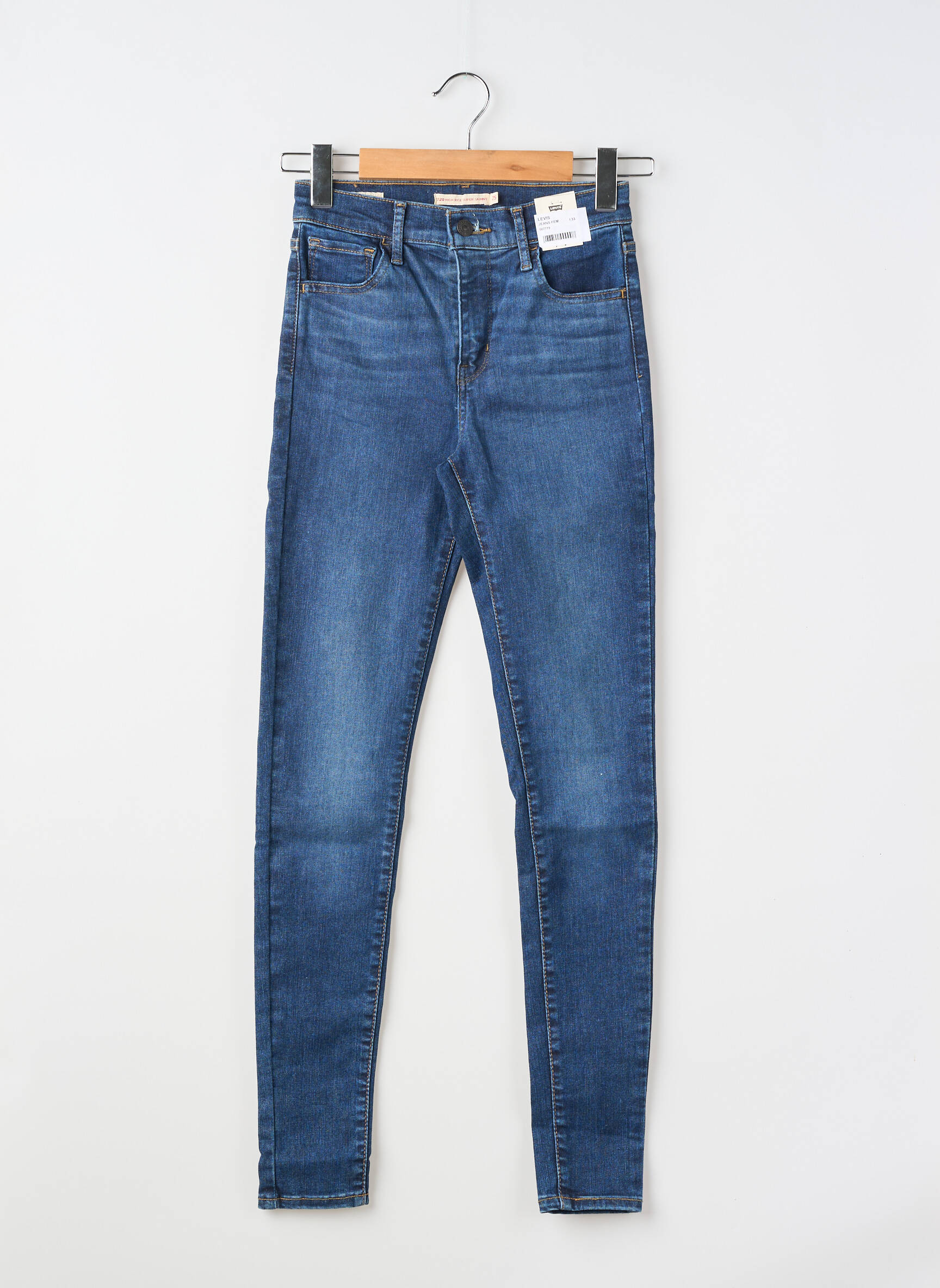 Jeans skinny tissage brut taille normale bleu LEVI'S femme