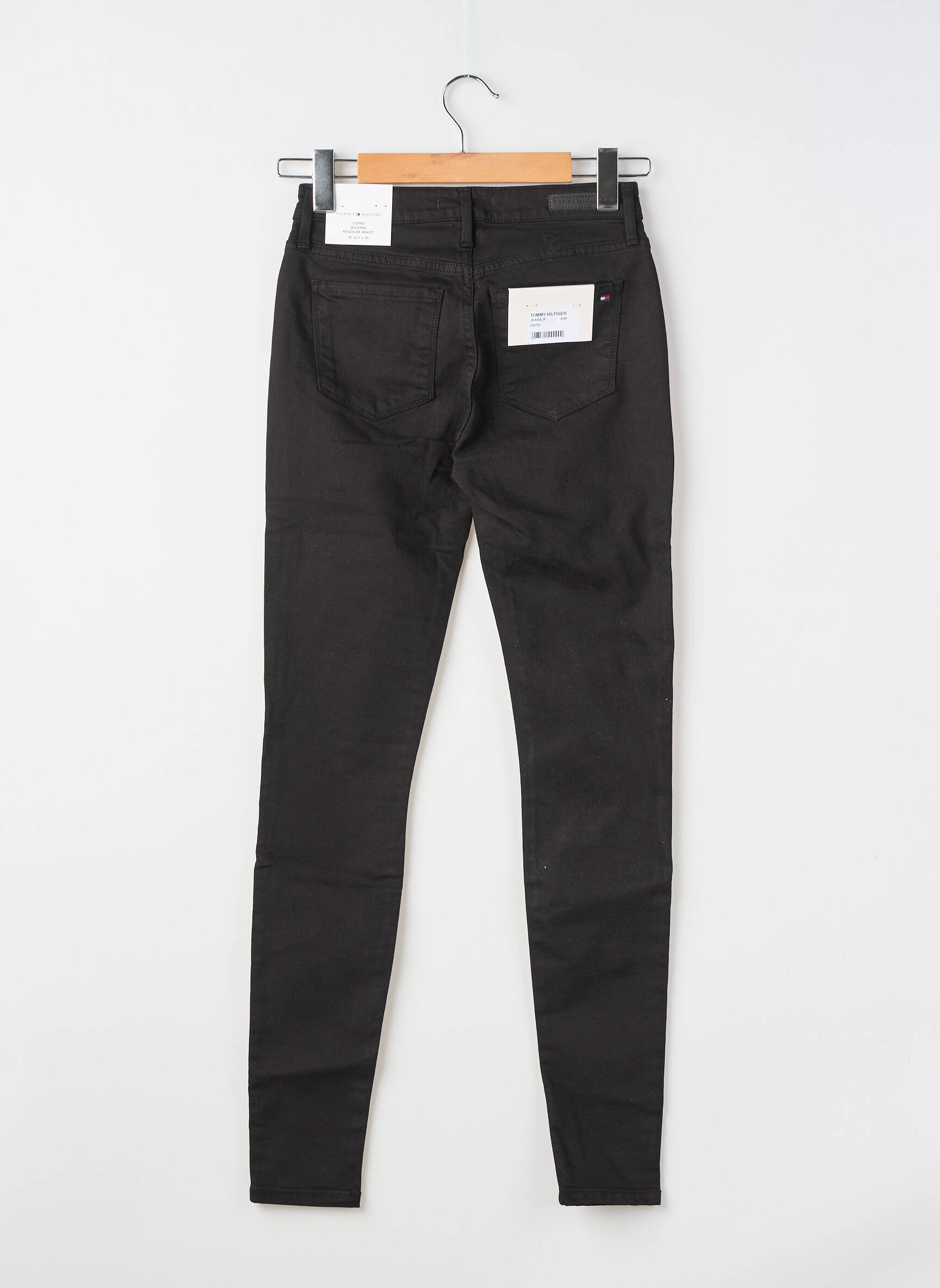 Jeans skinny tissage brut taille normale noir TOMMY HILFIGER femme