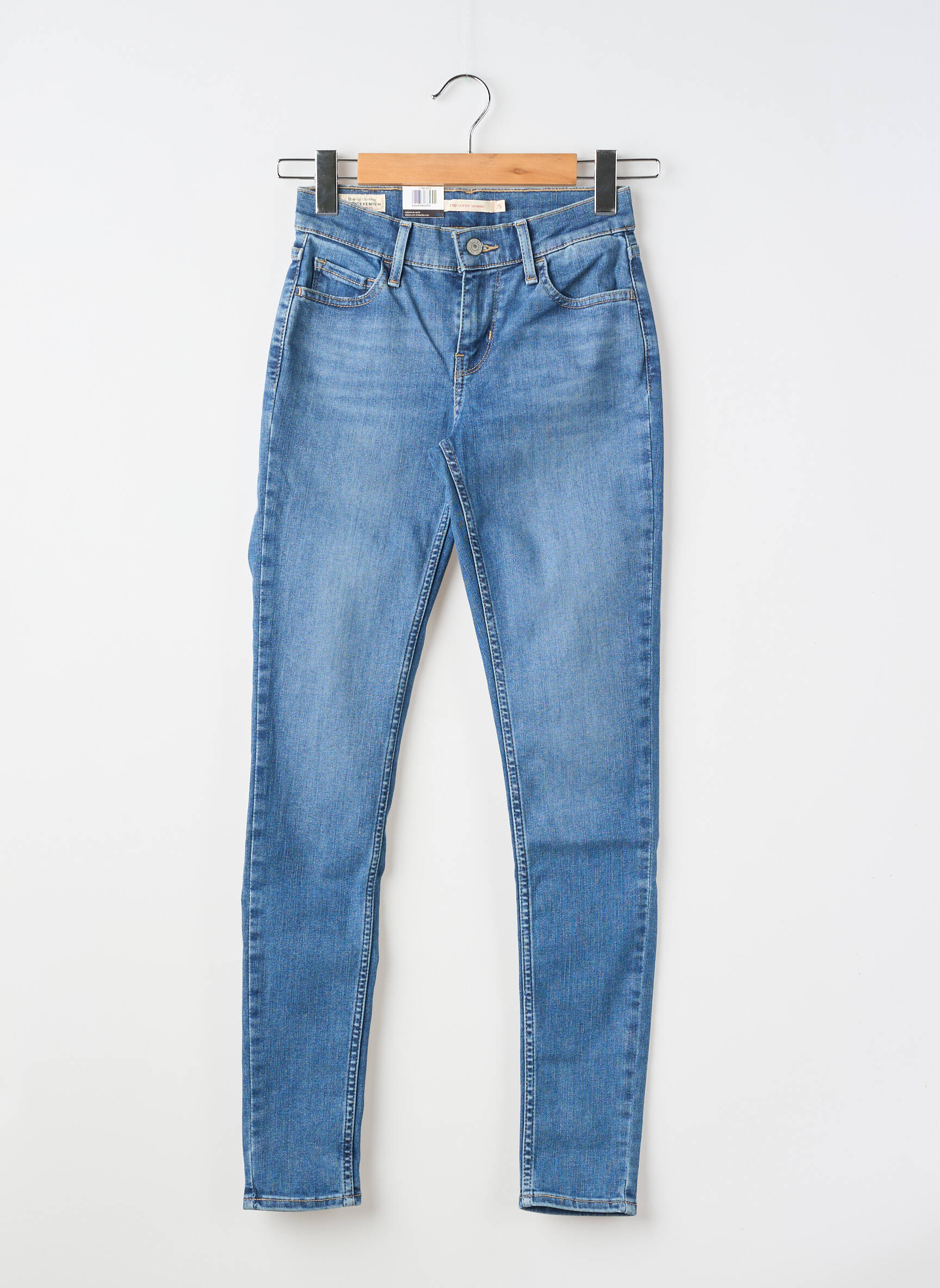 Jeans skinny tissage brut taille normale bleu LEVI'S femme