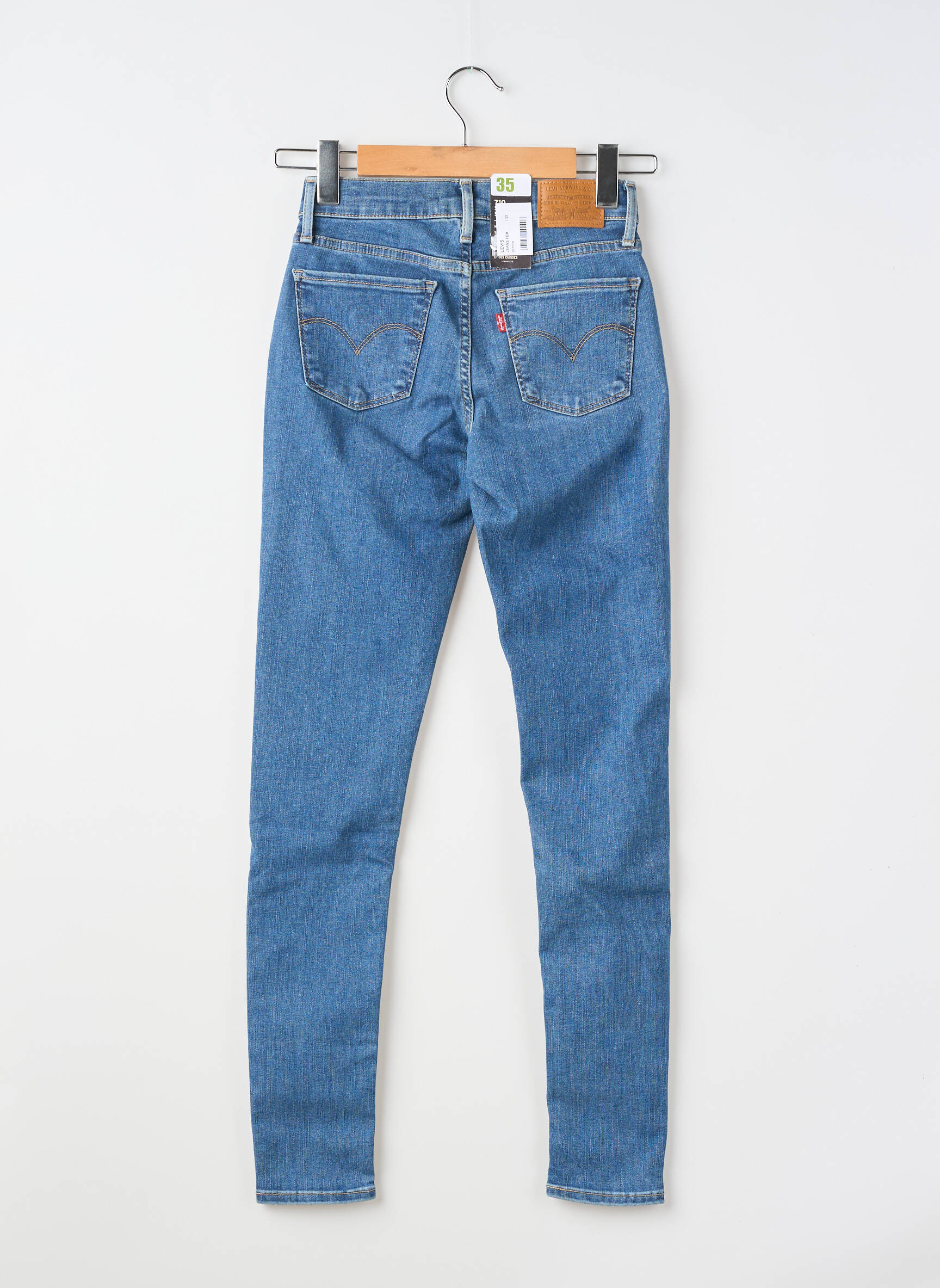 Jeans skinny tissage brut taille normale bleu LEVI'S femme