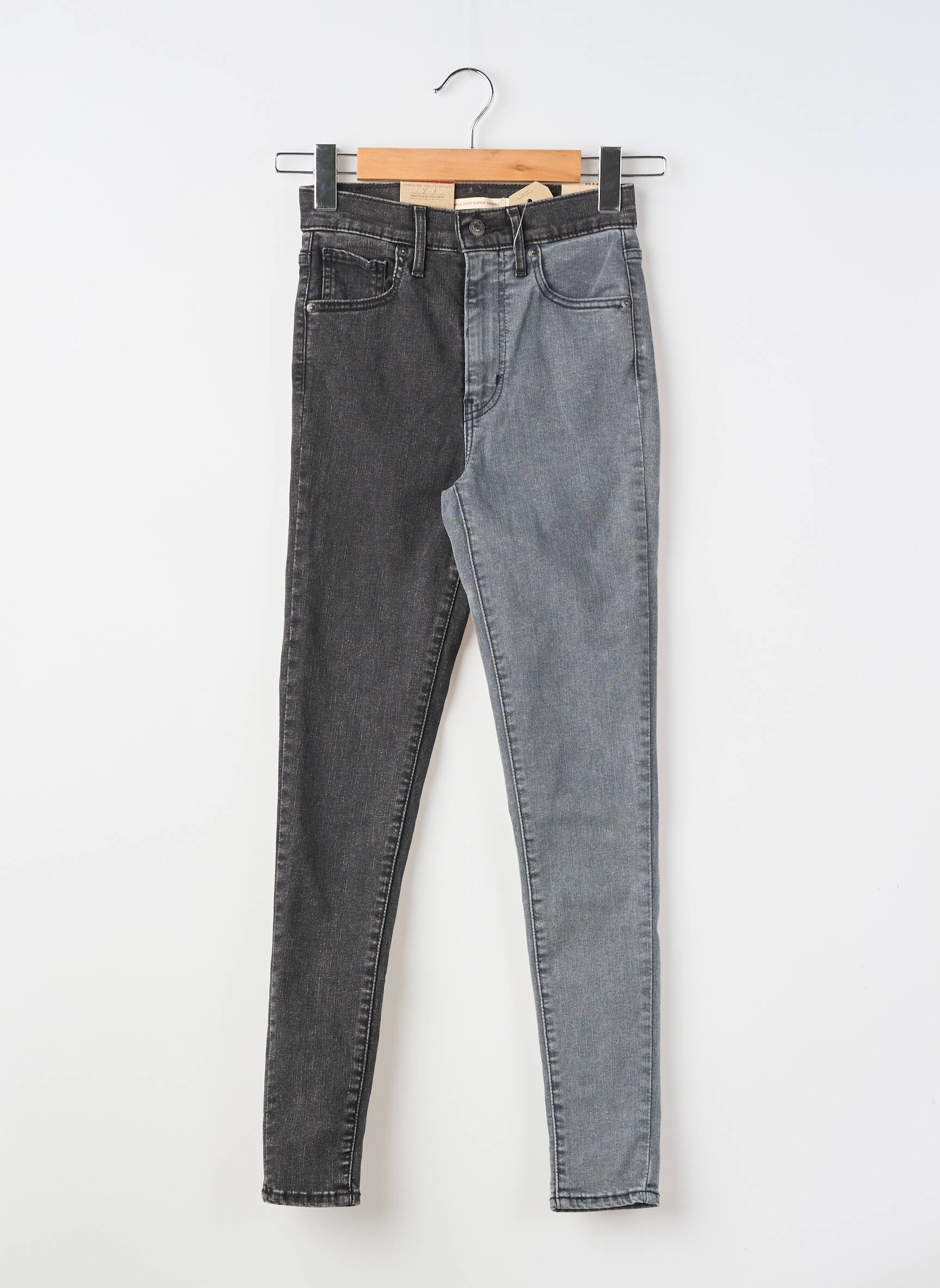Jeans skinny tissage brut taille normale gris LEVI'S femme