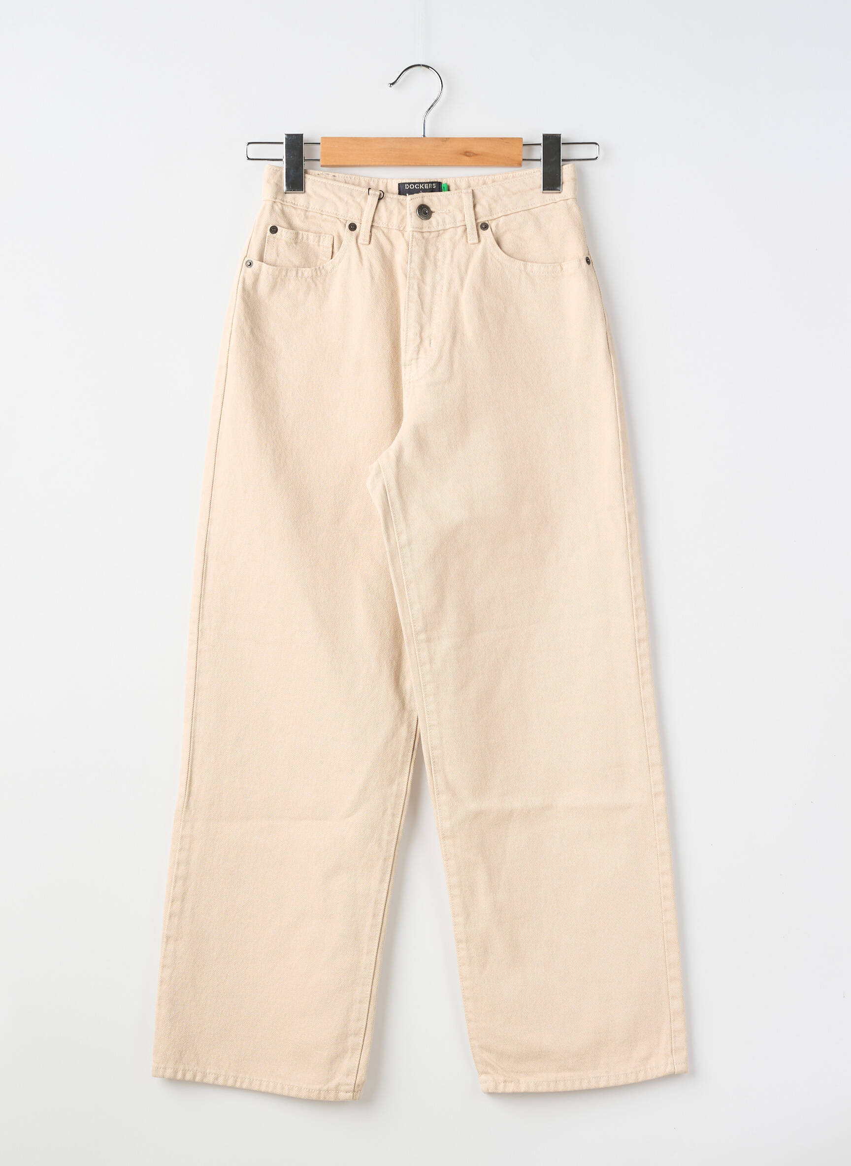 Jeans coupe large tissage brut taille normale beige DOCKERS femme