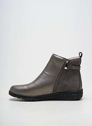 Bottines/boots matière lisse talon de 4 à 6cm gris DAMART femme