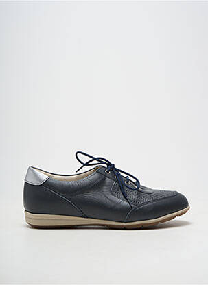 Baskets matière lisse talon plat jusqu'à 3cm bleu DAMART femme