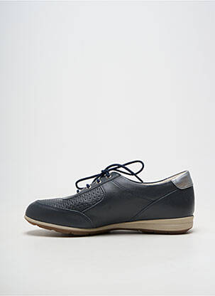 Baskets matière lisse talon plat jusqu'à 3cm bleu DAMART femme