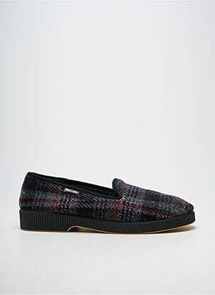 Chaussons/pantoufles bout rond bout rond gris EMANUELA homme