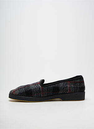 Chaussons/pantoufles bout rond bout rond gris EMANUELA homme
