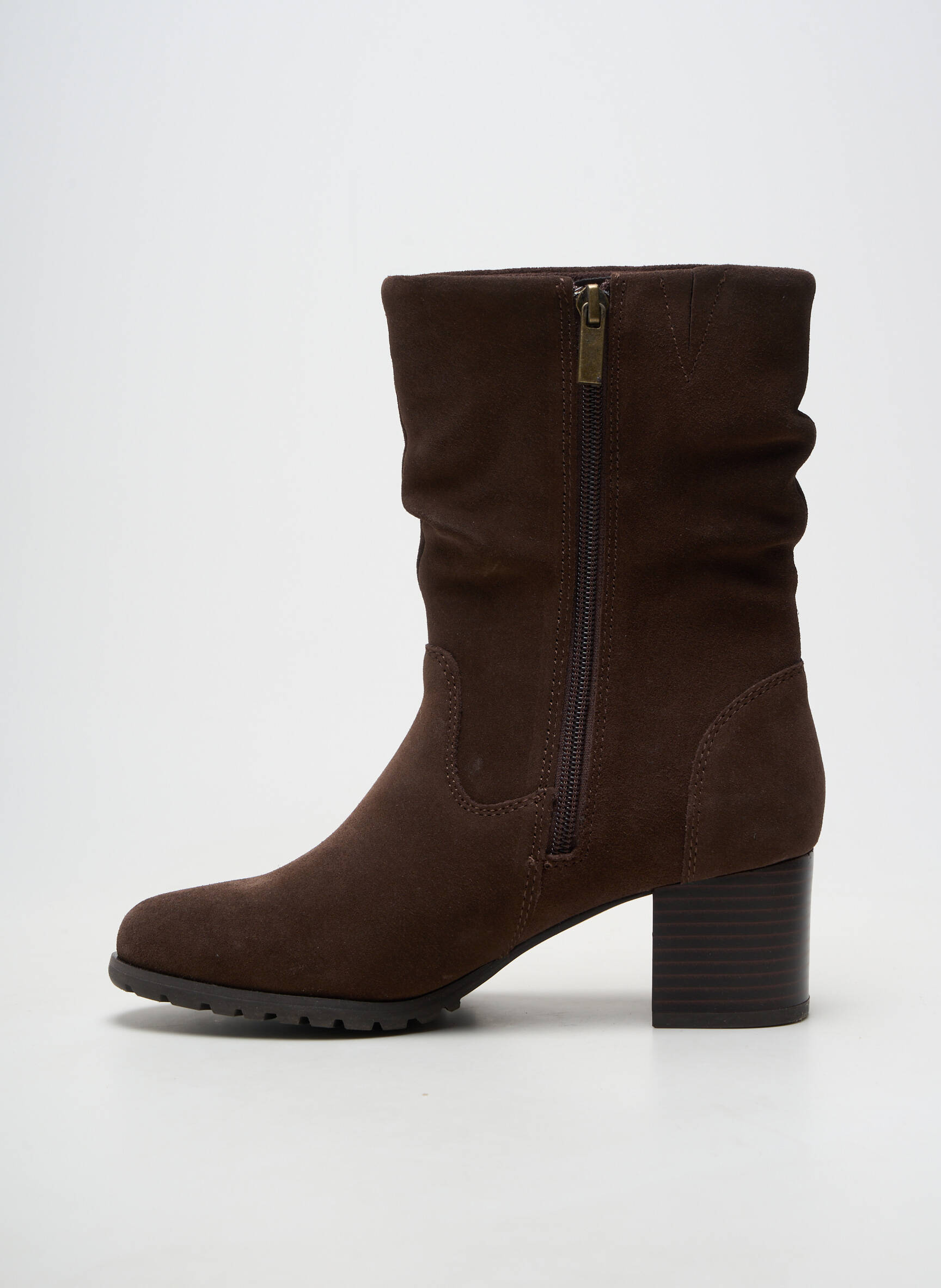 Bottines/boots bout rond talon de 4 à 6cm marron DAMART femme