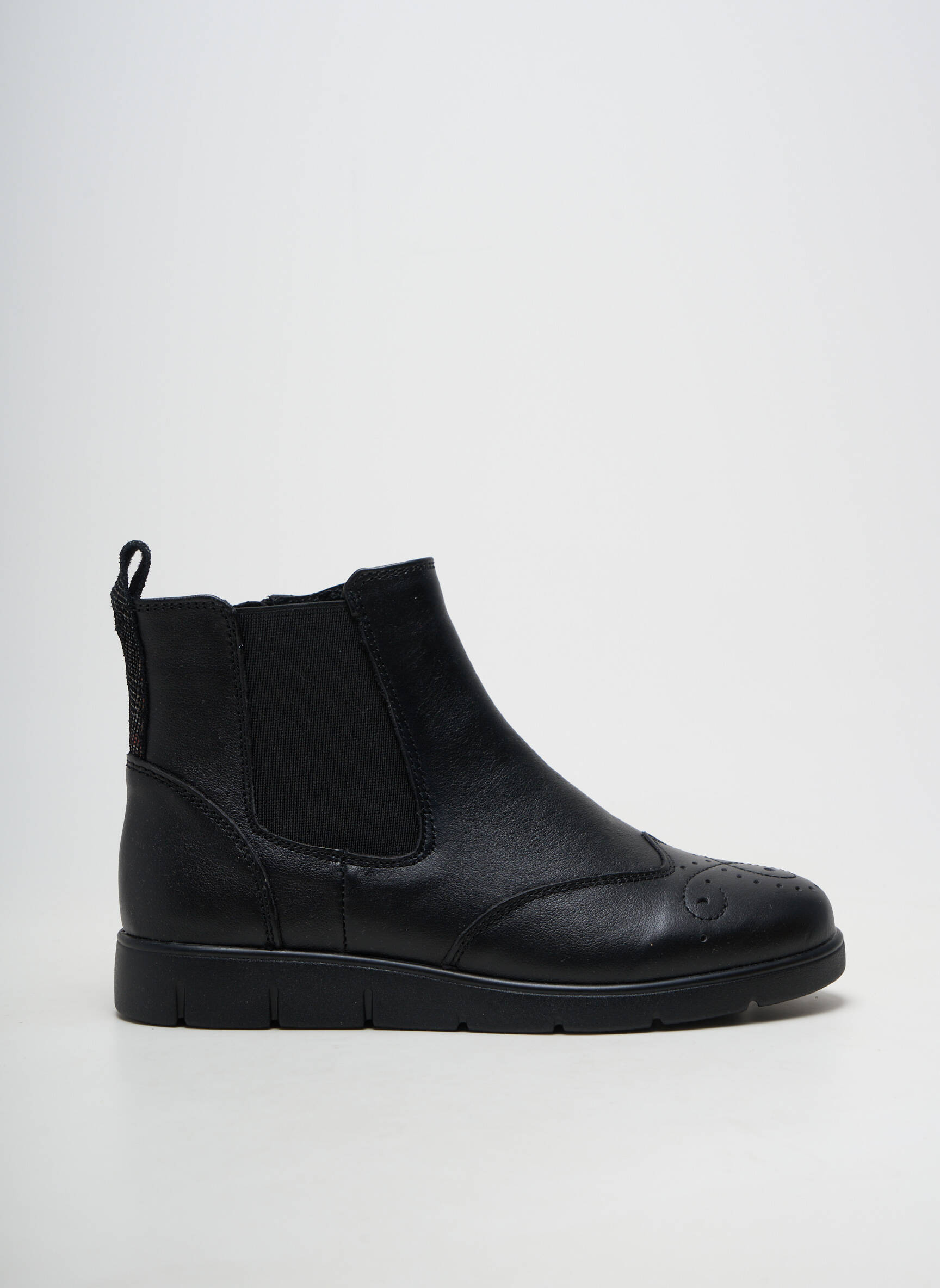 Bottines/boots matière lisse talon plat jusqu'à 3cm noir DAMART femme