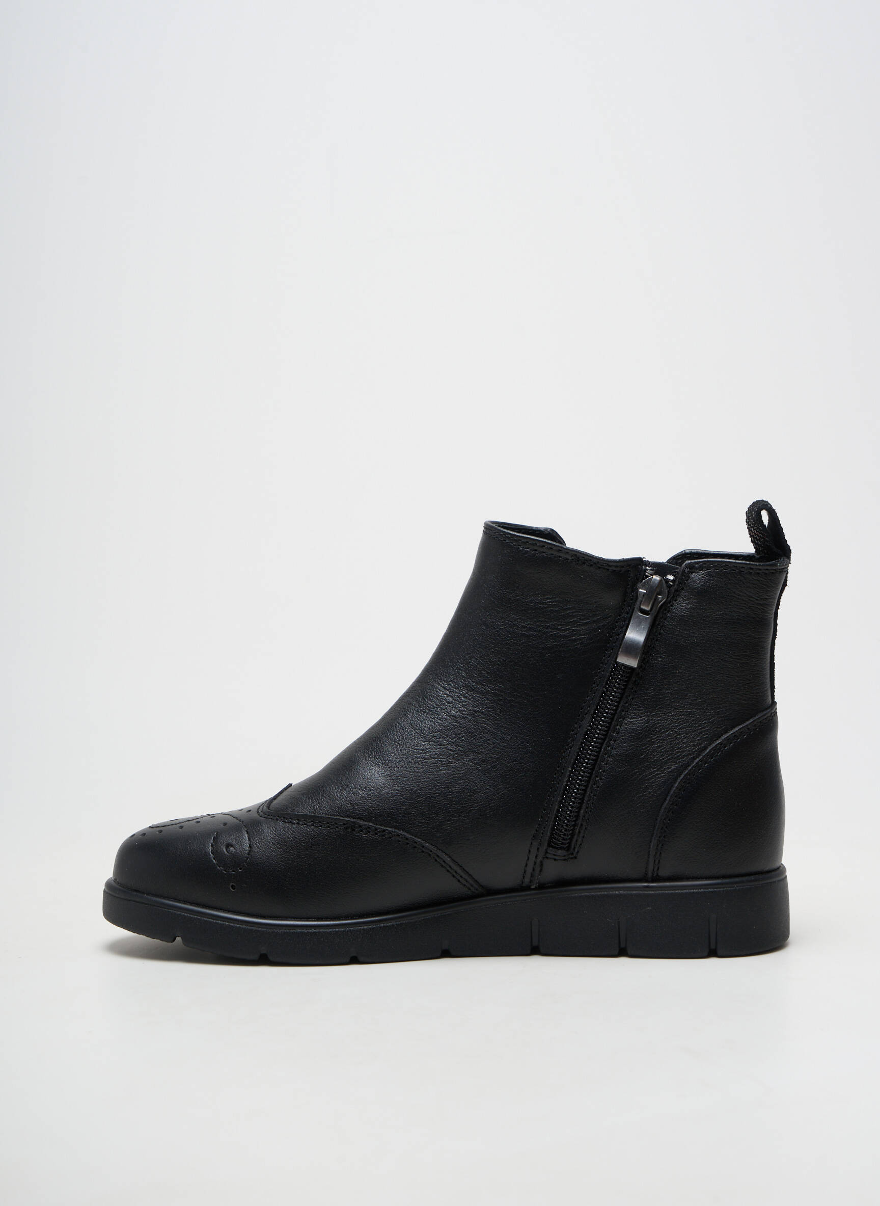 Bottines/boots matière lisse talon plat jusqu'à 3cm noir DAMART femme