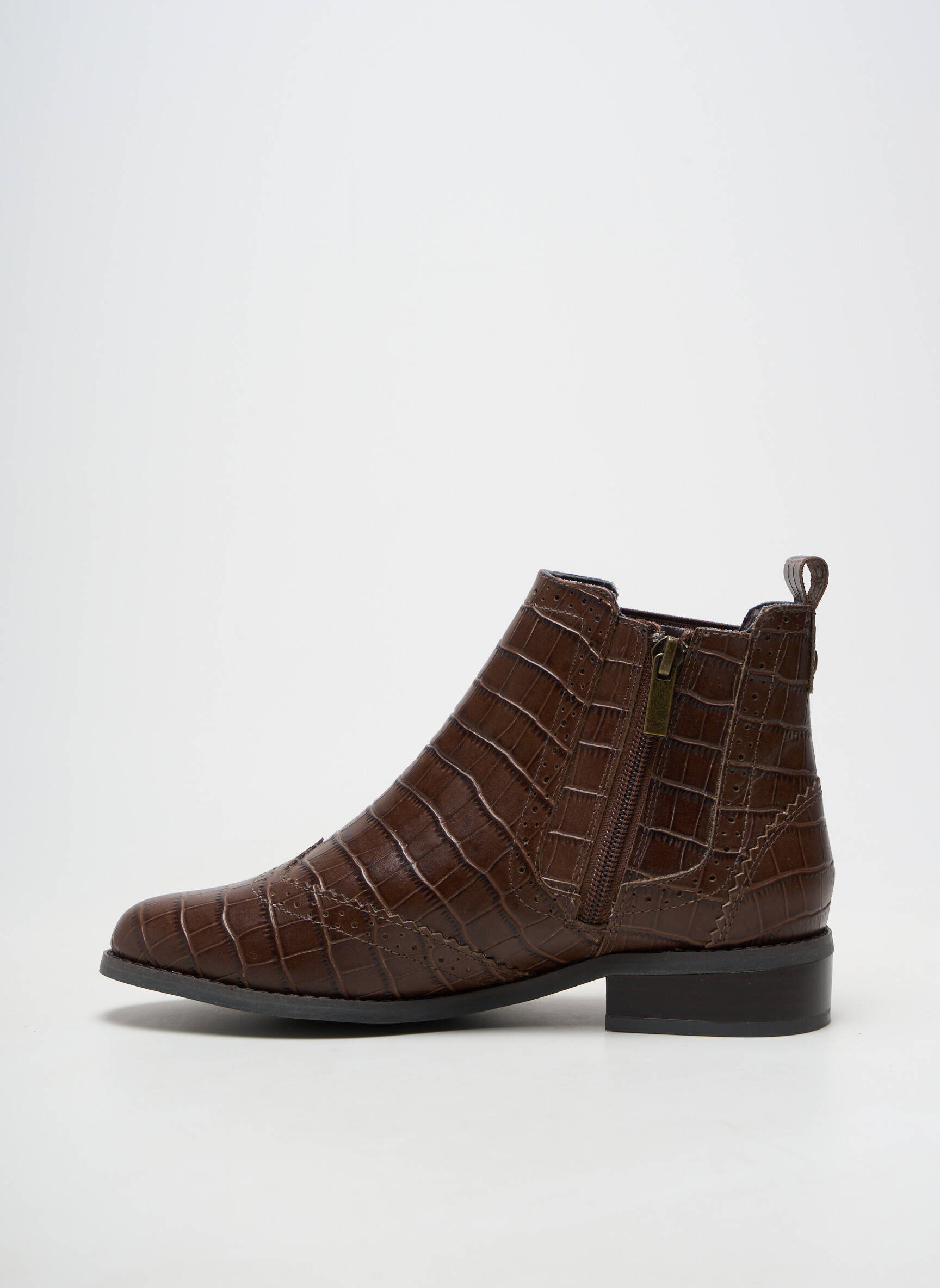 Bottines/boots talon bas talon plat jusqu'à 3cm marron DAMART femme