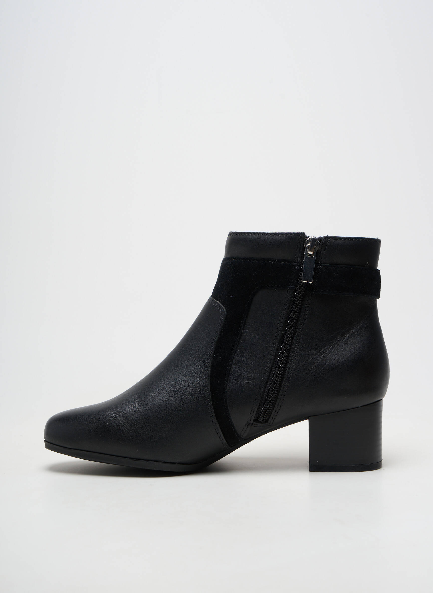 Bottines/boots matière lisse talon de 4 à 6cm noir DAMART femme