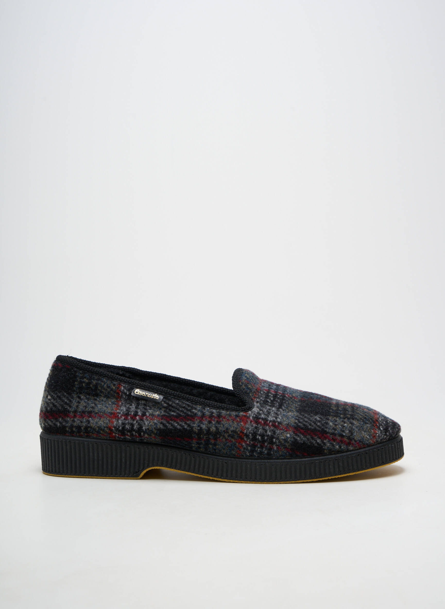 Chaussons/pantoufles bout rond bout rond gris EMANUELA homme