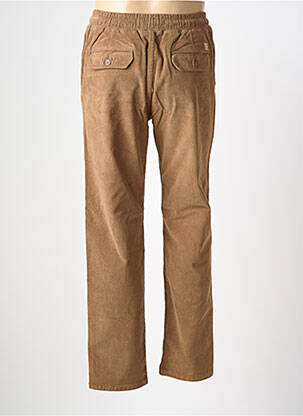 Pantalon slim fermeture zippée sous rabat boutonné taille normale marron IRON AND RESIN homme