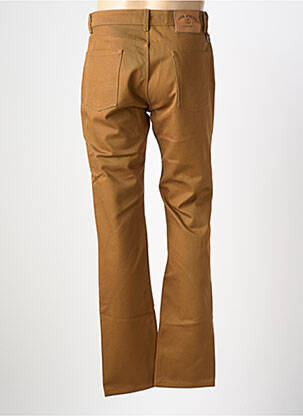 Jeans coupe droite fermeture zippée sous rabat boutonné taille normale marron IRON AND RESIN homme