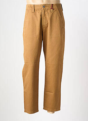 Pantalon chino stretch taille normale marron IRON AND RESIN homme