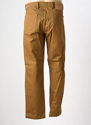 Jeans coupe droite fermeture zippée sous rabat boutonné taille normale marron IRON AND RESIN homme