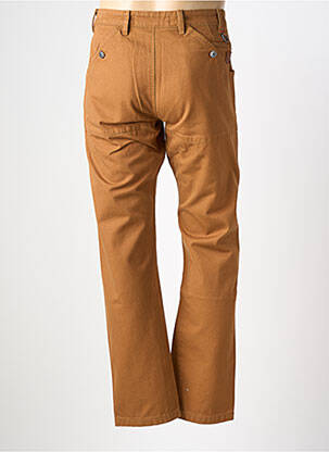 Jeans coupe droite fermeture zippée sous rabat boutonné taille normale marron IRON AND RESIN homme