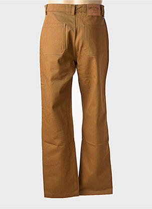 Jeans coupe droite fermeture zippée sous rabat boutonné taille normale marron IRON AND RESIN homme