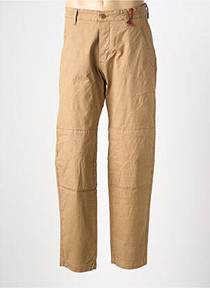 Pantalon droit tissage popeline taille normale beige IRON AND RESIN homme