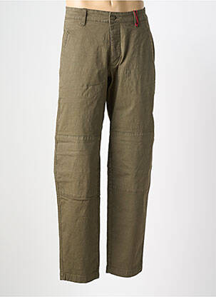 Pantalon droit tissage popeline taille normale vert IRON AND RESIN homme