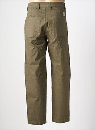 Pantalon droit tissage popeline taille normale vert IRON AND RESIN homme