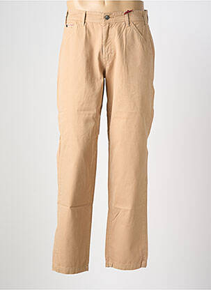 Pantalon droit tissage popeline taille normale beige IRON AND RESIN homme