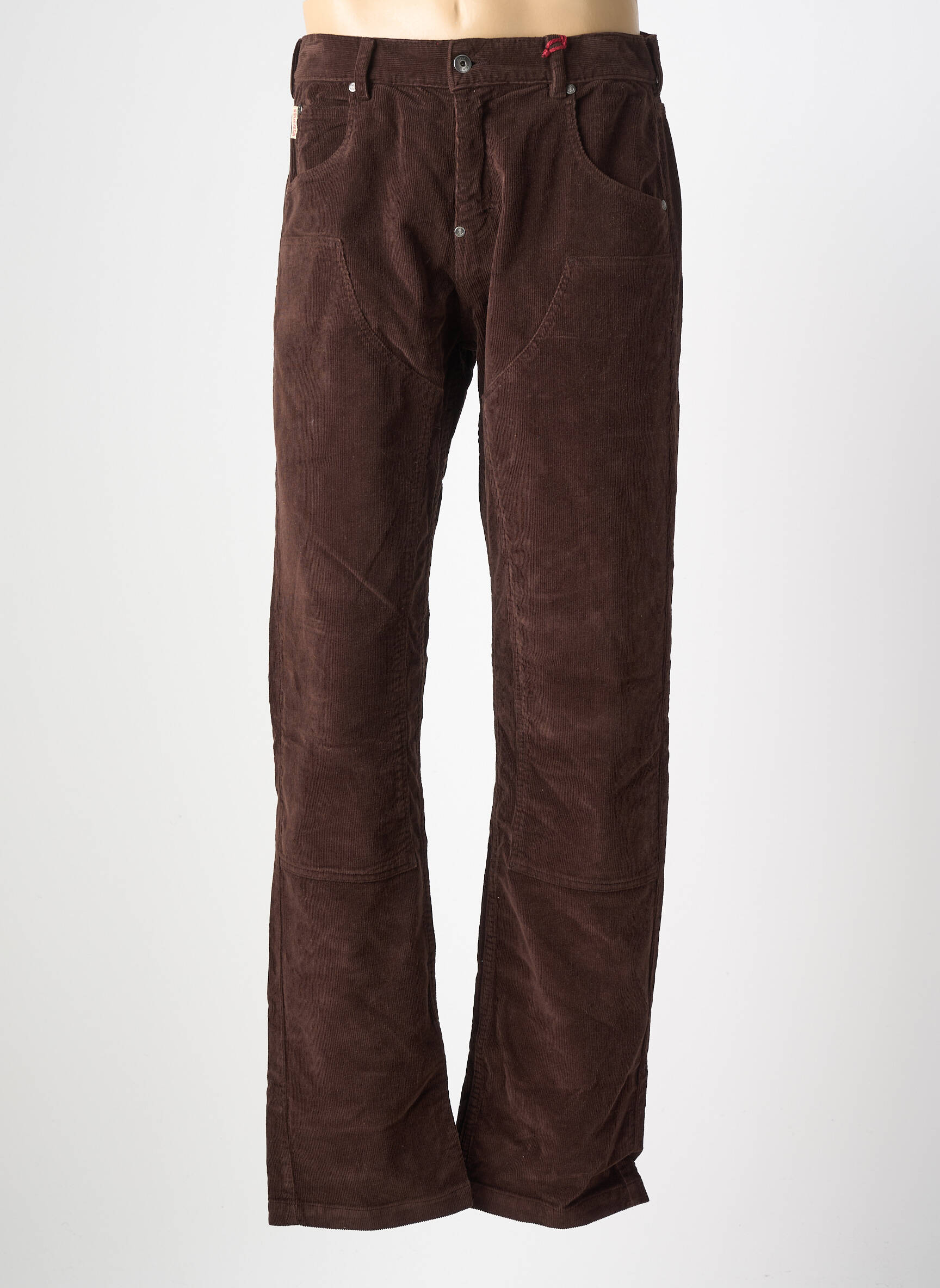 Jeans coupe slim fermeture boutonnée sur le devant taille normale marron IRON AND RESIN homme