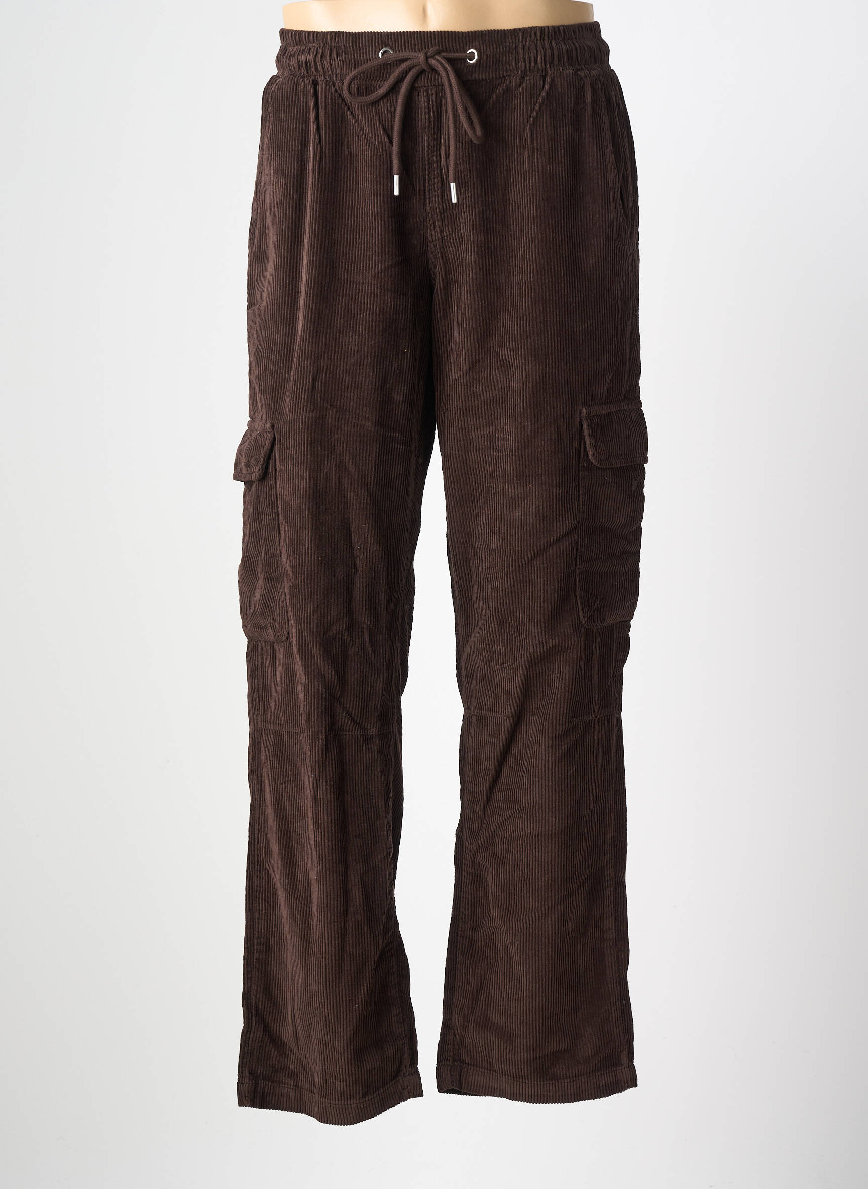 Pantalon cargo taille élastique taille normale marron IRON AND RESIN homme