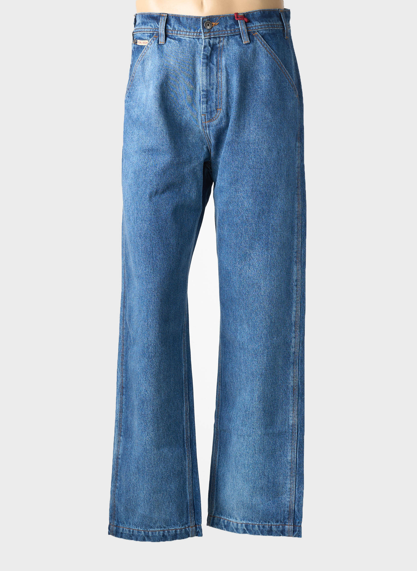 Jeans coupe droite stretch taille normale bleu IRON AND RESIN homme