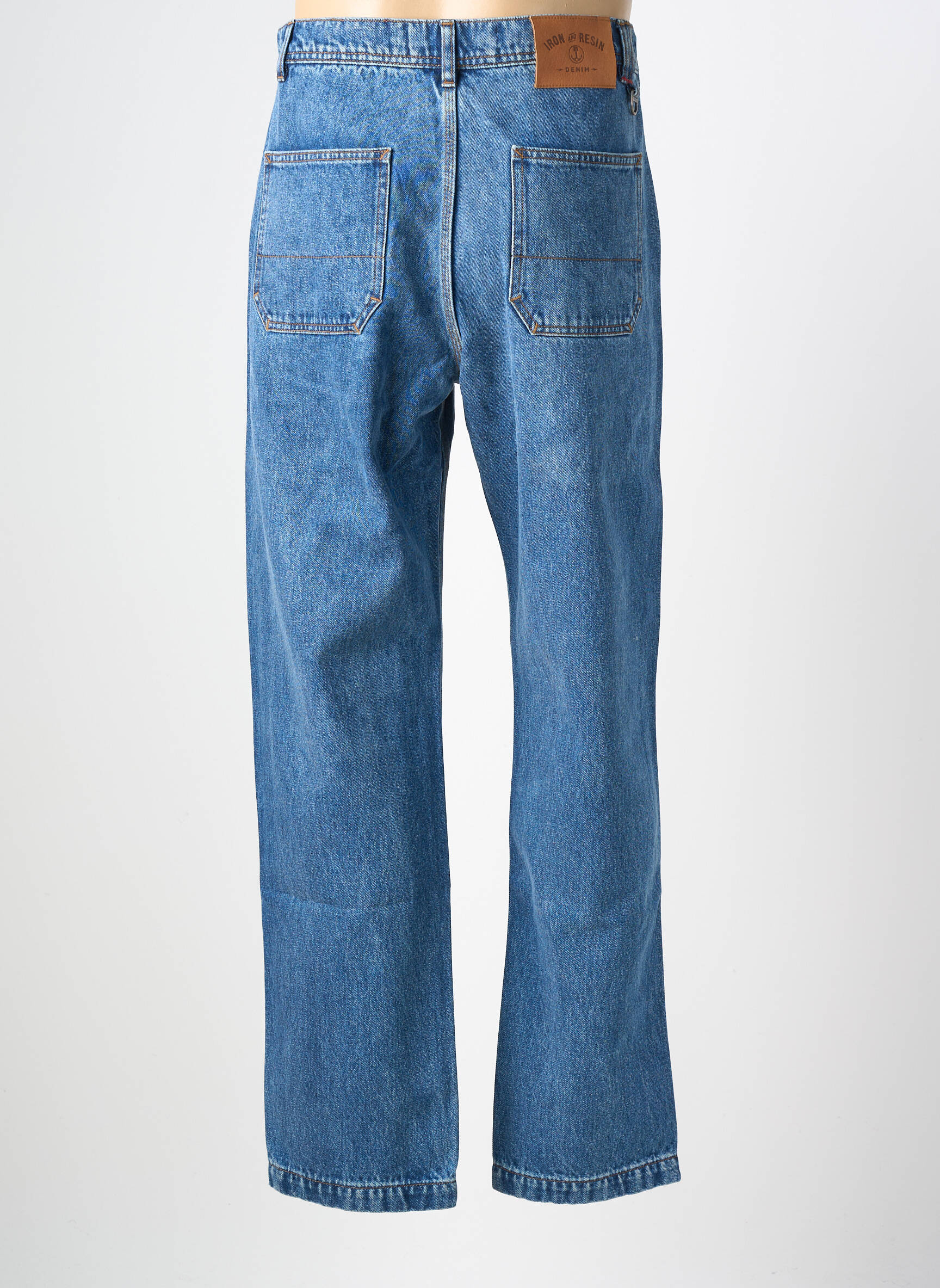 Jeans coupe droite stretch taille normale bleu IRON AND RESIN homme