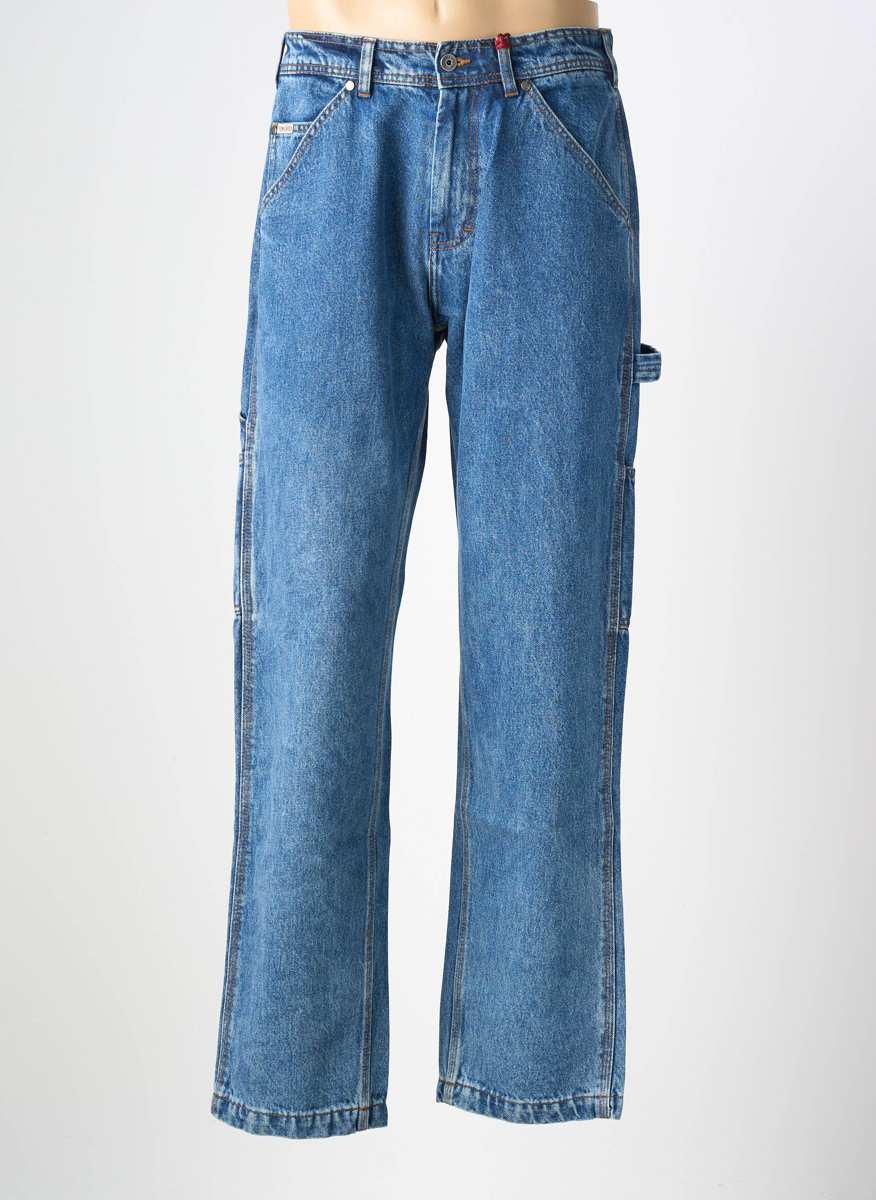Jeans coupe droite stretch taille normale bleu IRON AND RESIN homme