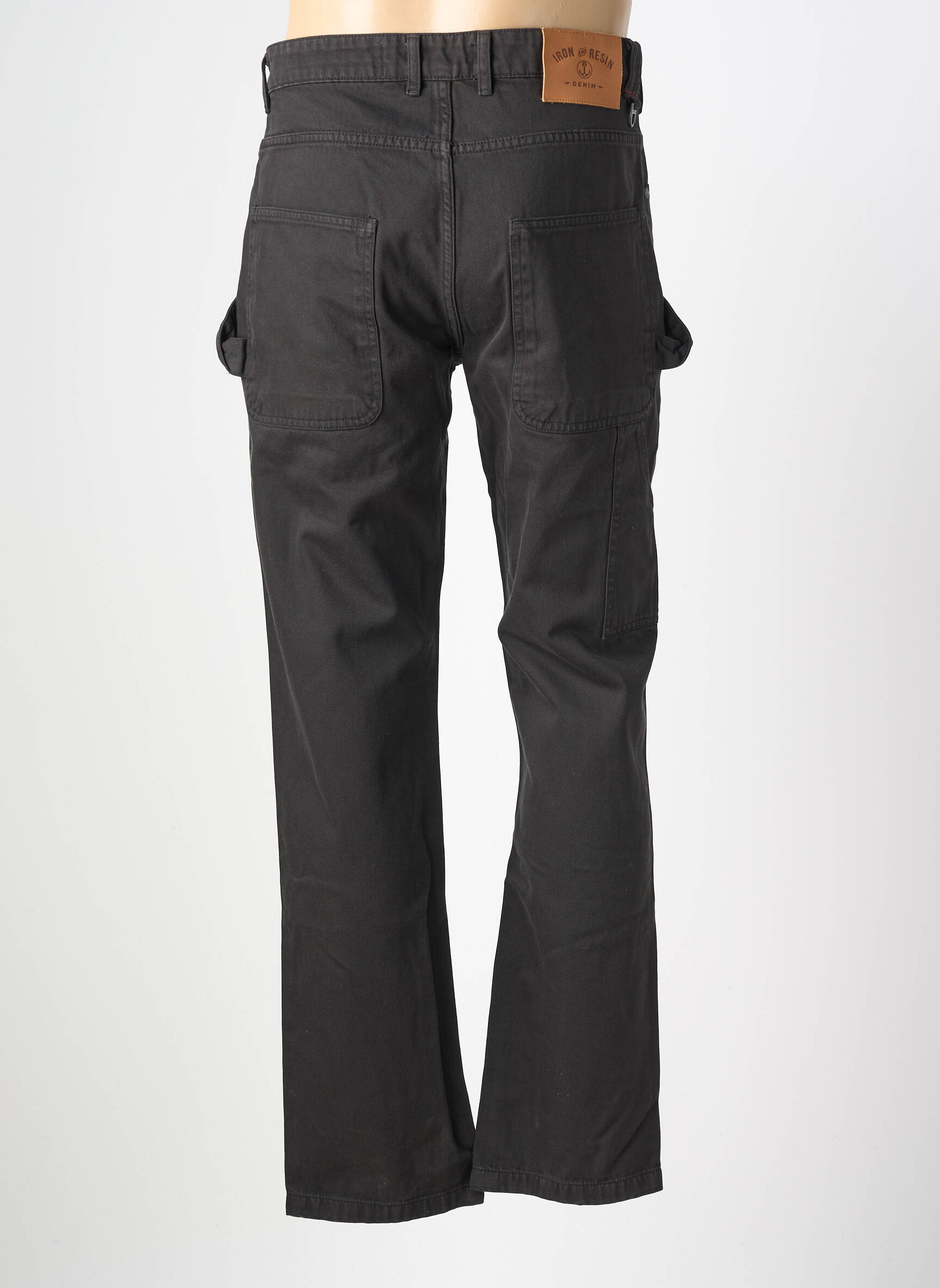 Jeans coupe slim fermeture boutonnée sur le devant gris IRON AND RESIN homme