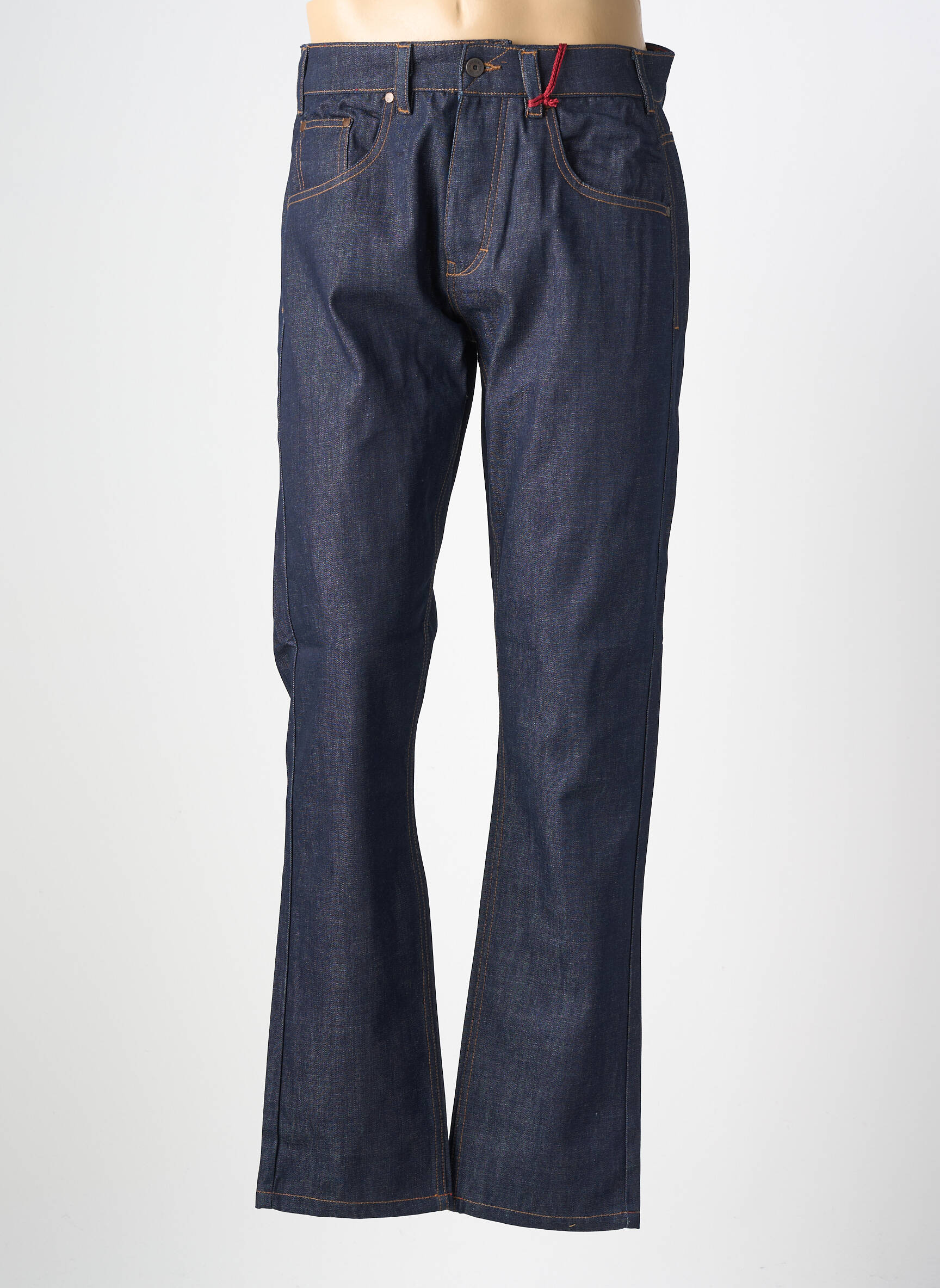 Jeans coupe droite fermeture boutonnée sur le devant taille normale bleu IRON AND RESIN homme