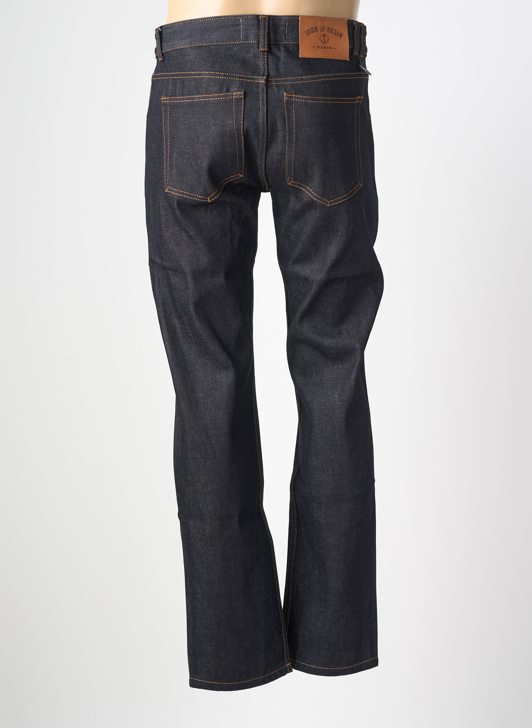 Jeans coupe slim fermeture boutonnée sur le devant taille normale noir IRON AND RESIN homme