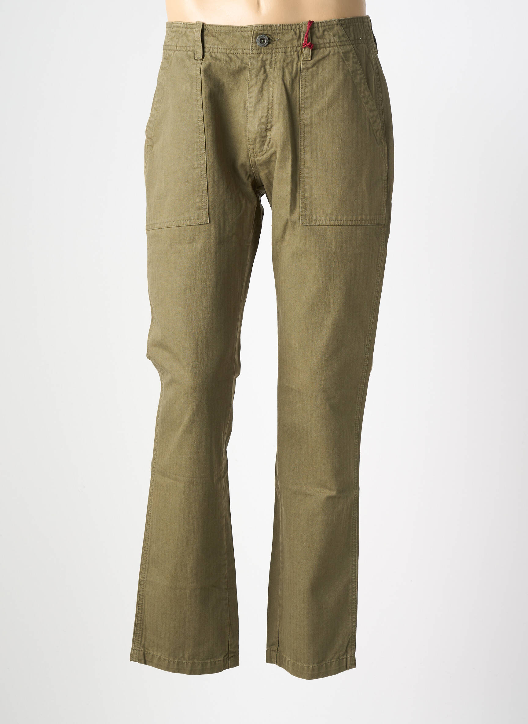 Jeans coupe droite stretch taille normale vert IRON AND RESIN homme