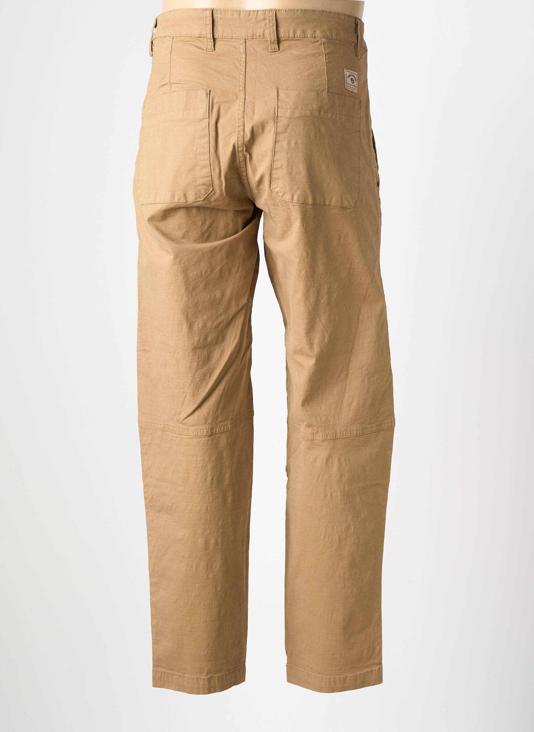 Pantalon droit tissage popeline taille normale beige IRON AND RESIN homme