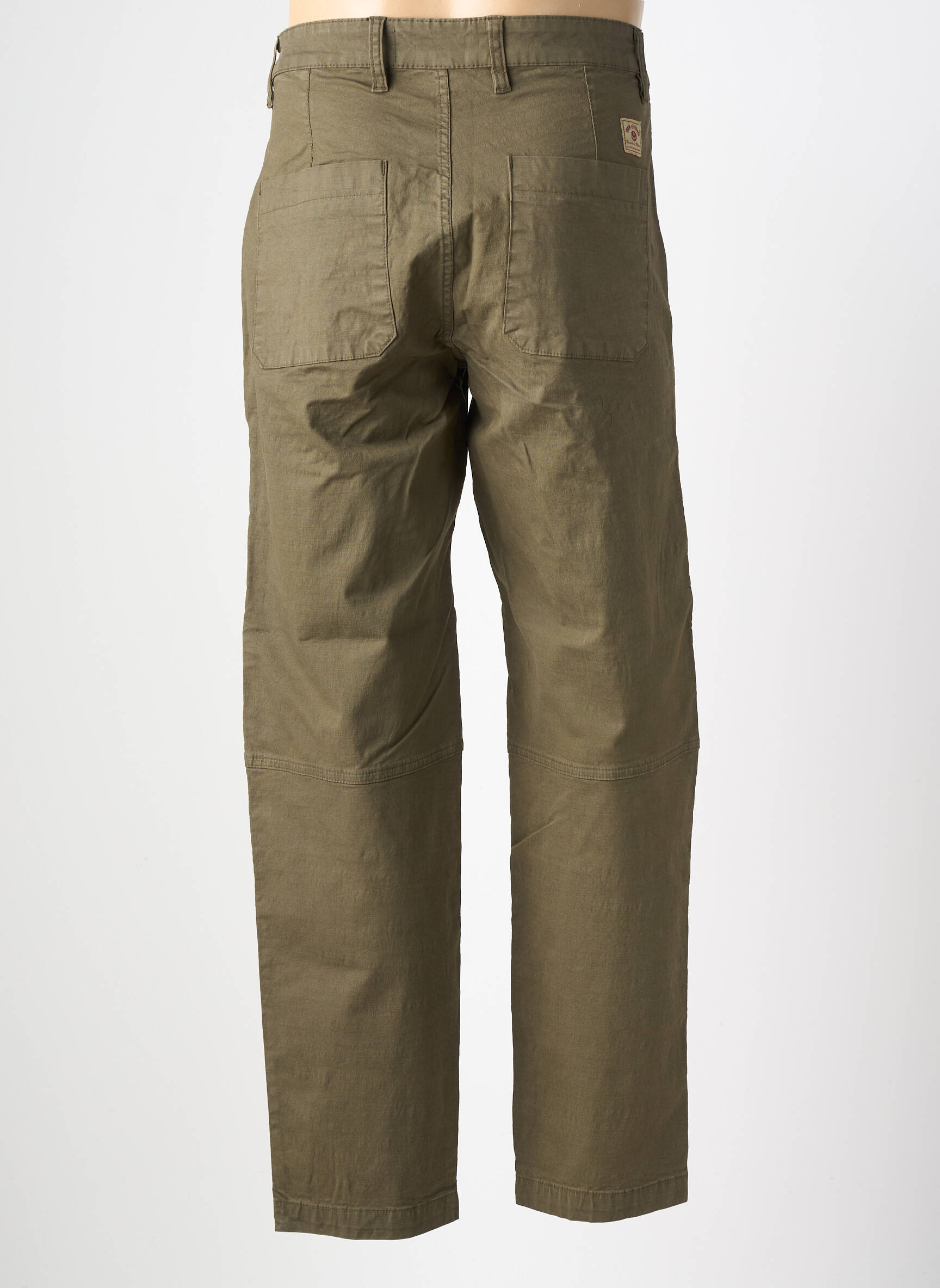 Pantalon droit tissage popeline taille normale vert IRON AND RESIN homme