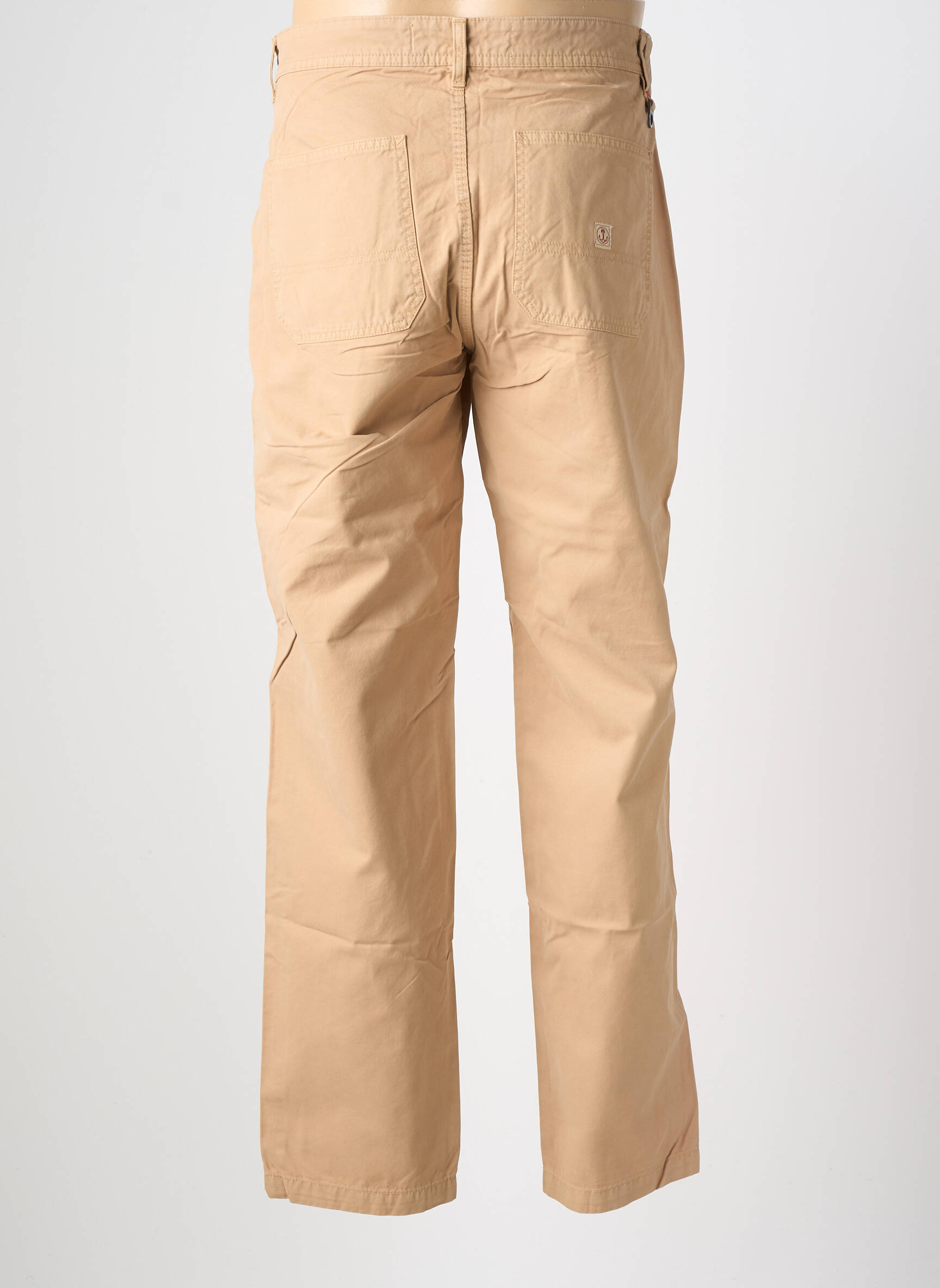 Pantalon droit tissage popeline taille normale beige IRON AND RESIN homme