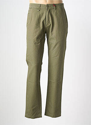 Pantalon chino stretch taille normale vert IRON AND RESIN homme