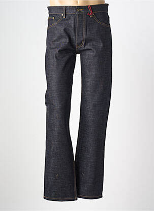 Jeans coupe droite fermeture zippée sous rabat boutonné taille normale bleu IRON AND RESIN homme