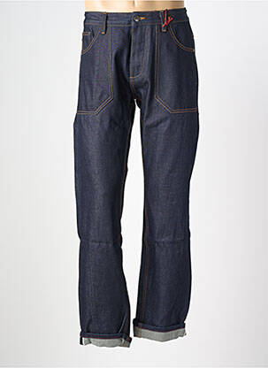 Jeans coupe droite fermeture boutonnée sur le devant taille normale bleu IRON AND RESIN homme