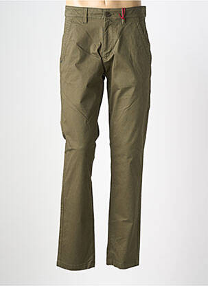 Pantalon chino stretch taille normale vert IRON AND RESIN homme