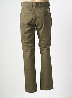 Pantalon chino stretch taille normale vert IRON AND RESIN homme